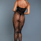 Midnight Desire Bodystocking - Queen Size - Black