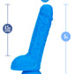 Neo - 9 Inch Dual Density Dildo - Neon Blue