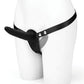 Silicone Strap on Harness Dildo With Internal Penetration - Black