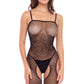 Sparkle Crotchless Bodystocking - Onesize - Black