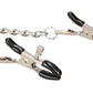 Velcro Collar With Nipple Clamps - Black