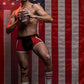 Retro Sport Panel Short- X-Large - Black/ Red