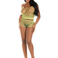 2 Pc Net Tank Top With Boy Shorts - One Size - Lime