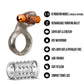 Stay Hard Vibrating Cock Ring Set With Sleeve Textured Sheath