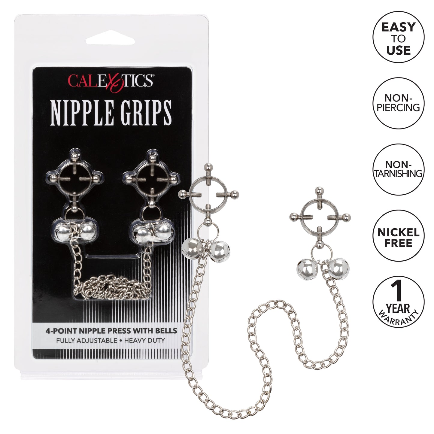 Nipple Grips 4-Point Nipple Press With Bells