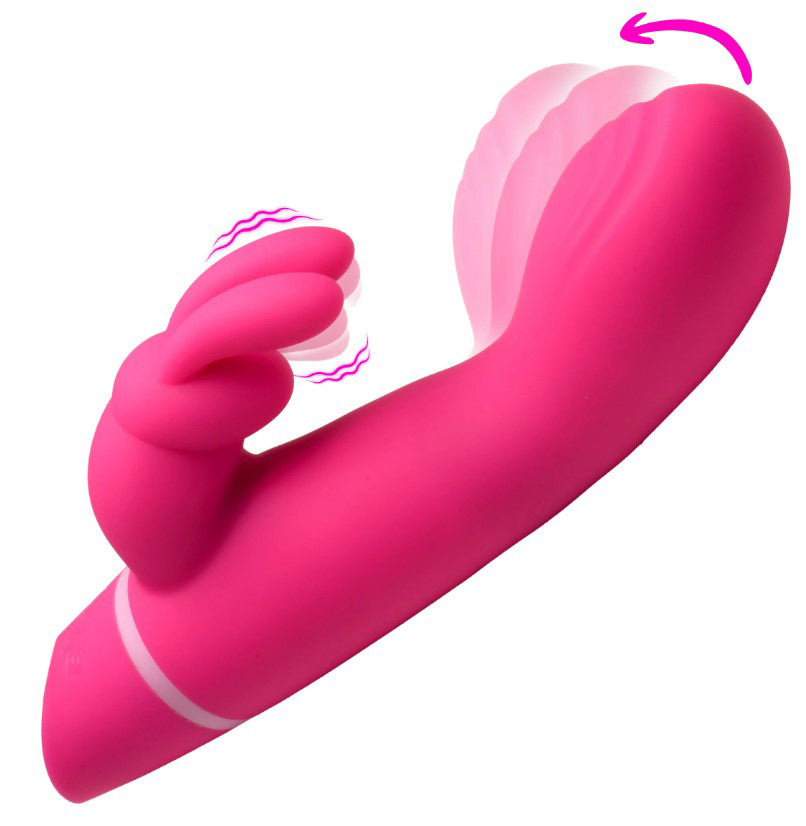 Come Hither Silicone Rabbit Vibrator - Pink