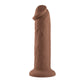 7 Inch Girthy Vibrating Dong - Dark