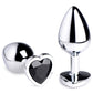 Black Heart Gem Anal Plug - Medium