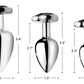 Black Heart Gem Anal Plug - Medium