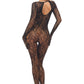 Split Up Lace Bodystocking - Black - Os