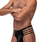 Cage Matte Cage Thong - L/ XL - Black