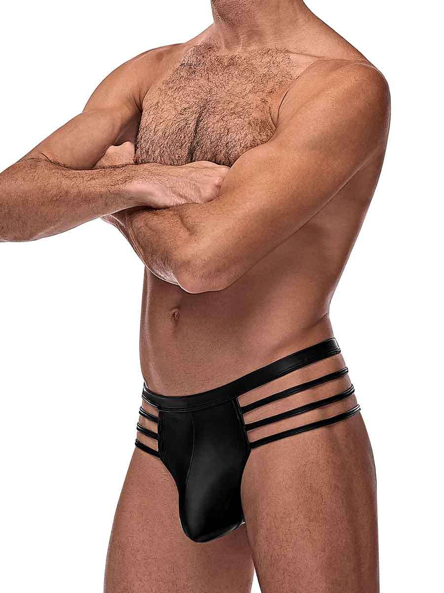Cage Matte Cage Thong - L/ XL - Black