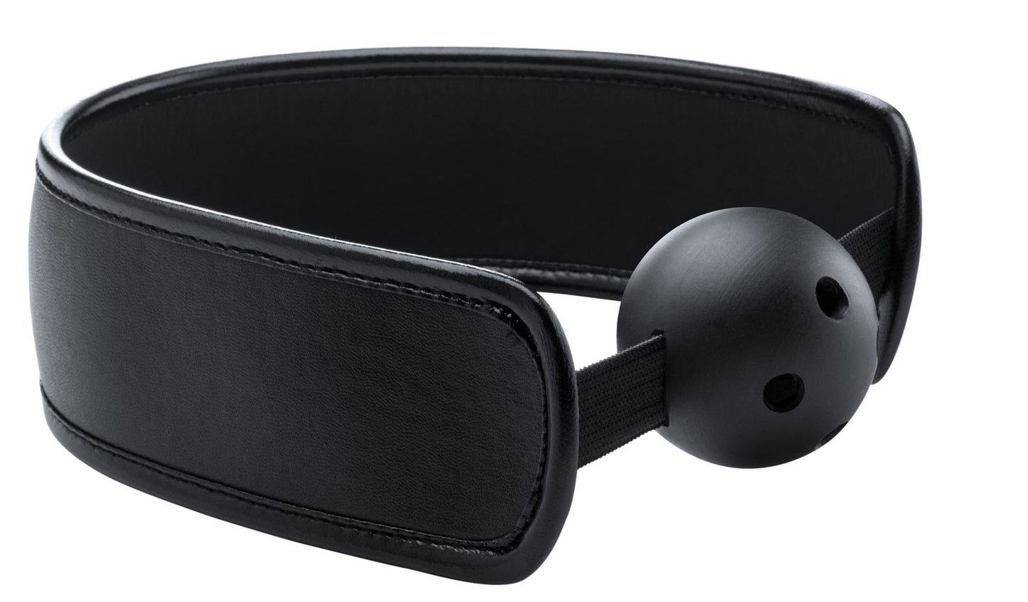 Brace Ball Gag W / Stretchable Strap - Black