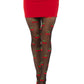 Polka Dot Cherry Tights - One Size - Black