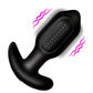 Bumpy Vibrating Silicone Butt Plug - Black