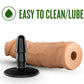 Lock on - Argonite - 8 Inch Dildo With Suction Cup Adapter - Mocha
