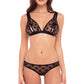 Naughty Knickers 2 Pc. Bra Set - S/m - Black