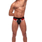 Retro Sport Panel Thong - S/ M - Red/ Black