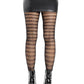 Cosima Striped Net Tights - Os - Black
