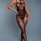 Midnight Desire Bodystocking - Queen Size - Black