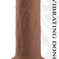 7 Inch Girthy Vibrating Dong - Dark