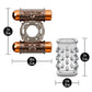 Stay Hard Vibrating Cock Ring Set With Dual Bullets Textured Sheath