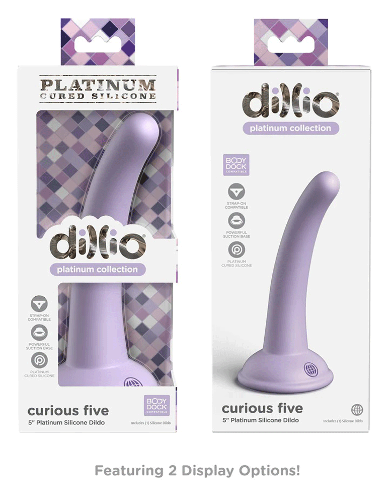 Dillio Platinum - Curious Five 5 Inch Dildo -  Purple