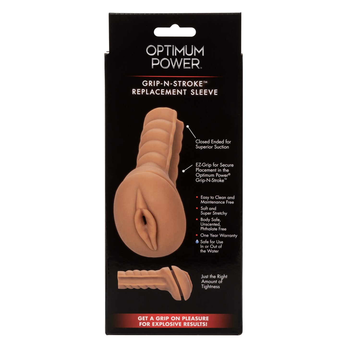 Optimum Power Grip-N-Stroke Replacement Sleeve -  Brown