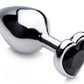 Black Heart Gem Anal Plug - Medium