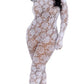 Gloved Bodystocking Dmnd - Qs - White