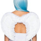 Marabou Trimmed Feather Wings - White