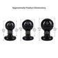 Round Butt Plug 3 Piece Set - Black