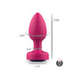 Twila Twirling Purple Gem Light Up Vibrating Plug With Pnk Heart Remote