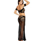 Bralette and Maxi Skirt Dmnd - One Size - Black