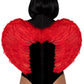Marabou Trimmed Feather Wings - Red