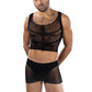 Fishnet Armor 2 Piece Set - Os - Black