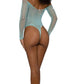 Rhinestone Off Shoulder Bodystocking - Os - Agate
