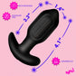 Bumpy Vibrating Silicone Butt Plug - Black