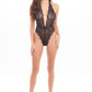 Daring Darling Lace Teddy - M/l - Black