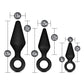 Anal Adventures - Platinum - Silicone Loop Plug  Kit - Black