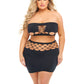 Net Worth 2pc Bandeau Set - Queen - Black