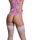 Painted Petals Merry Widow and G-String - Multi - Large