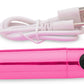 10x Rechargeable Vibrating Metallic Bullet - Pink