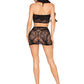 Guilty Pleasure Bralette and Skirt Set - Os - Black