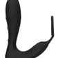 E-Stimulation and Vibration Butt Plug With Cock Ring and Wireless Remote Control - Black