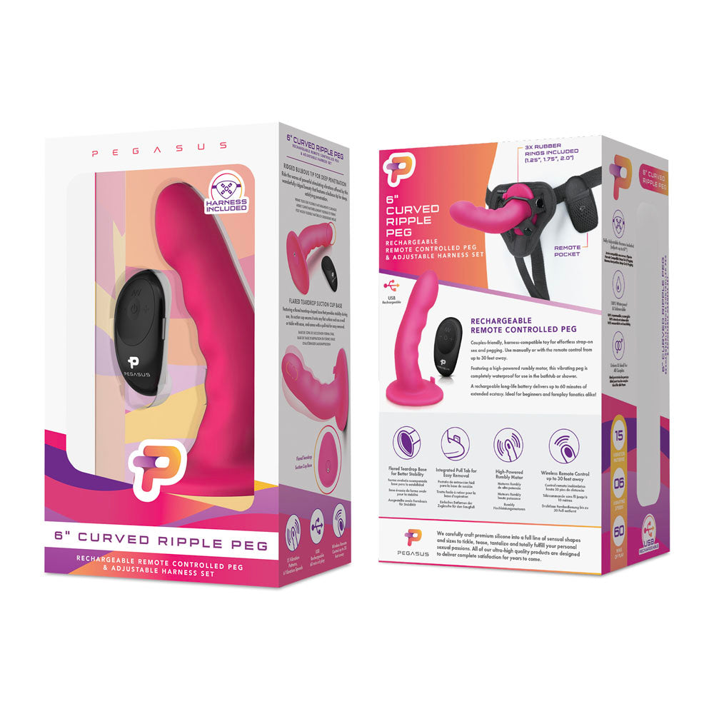Pegasus 6 Inch Curved Ripple Reg - Pink