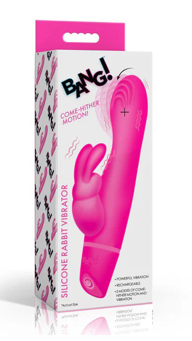 Come Hither Silicone Rabbit Vibrator - Pink