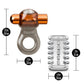 Stay Hard Vibrating Cock Ring Set With Sleeve Textured Sheath