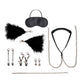 12 Pc Interchangeable Collar and Nipple Clips Set - Black