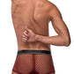 Cock Pit Net Mini Cock Ring Short - Medium -  Burgundy